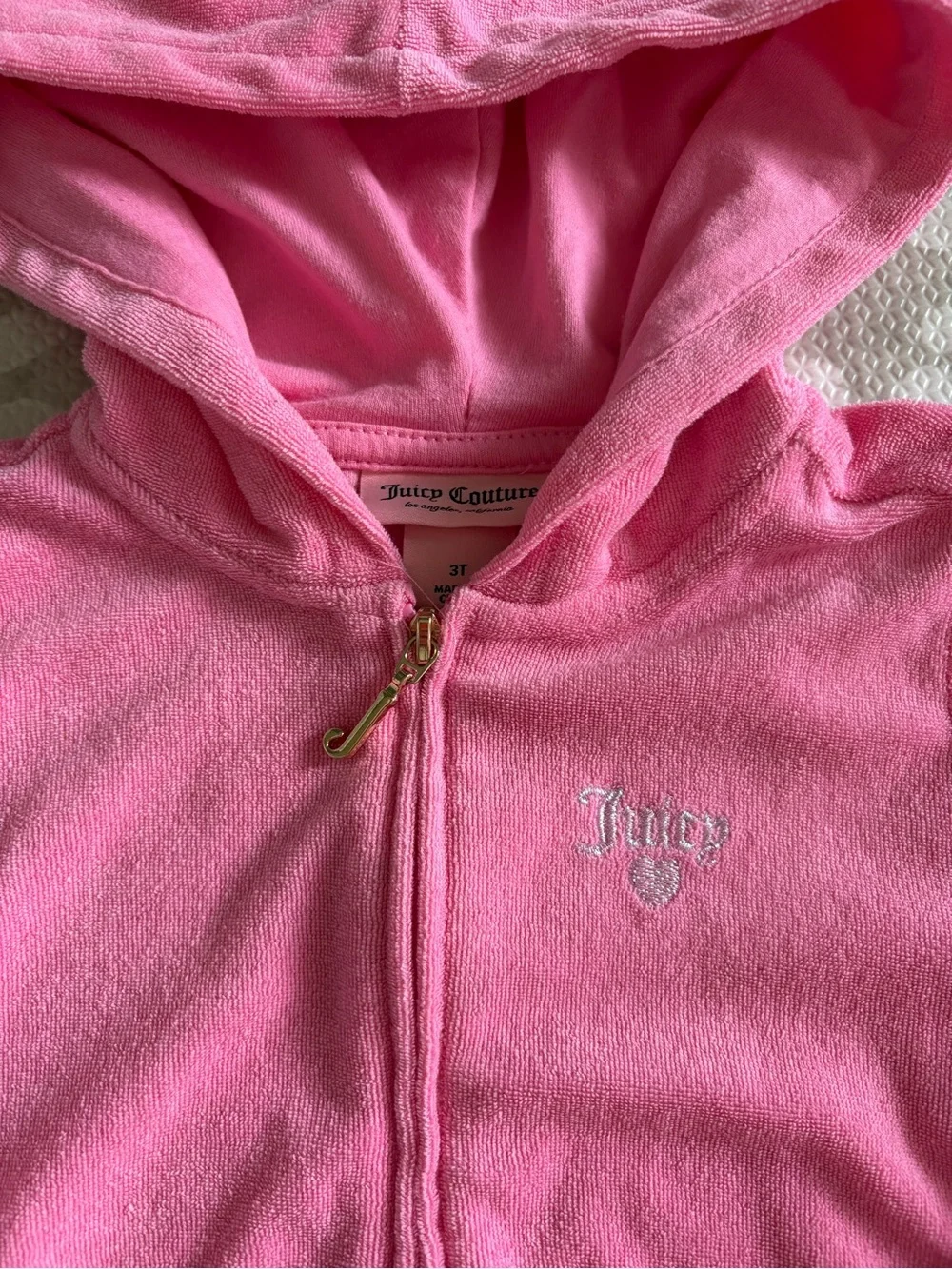 Juicy Couture 3T girls terry cloth track suit
